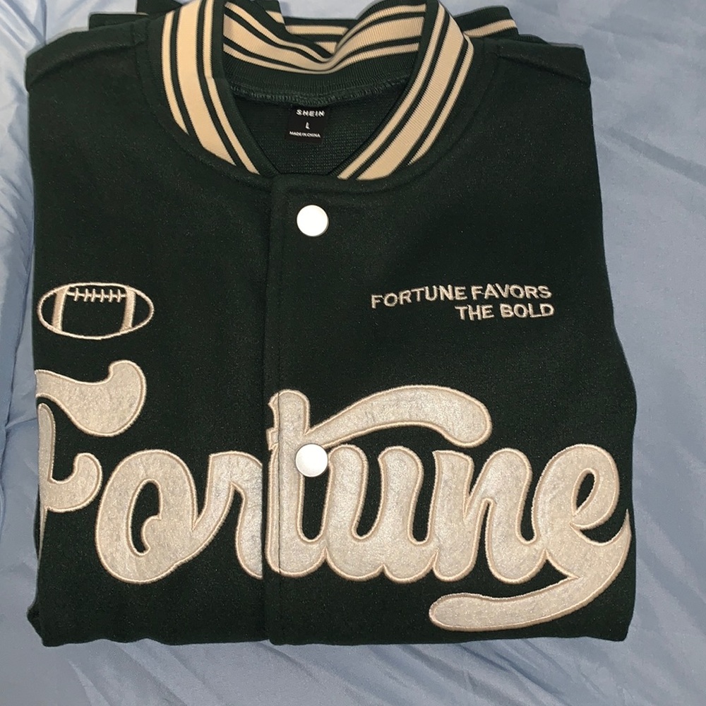 🏆Green &white Varsity Jacket - Picture 5 of 5